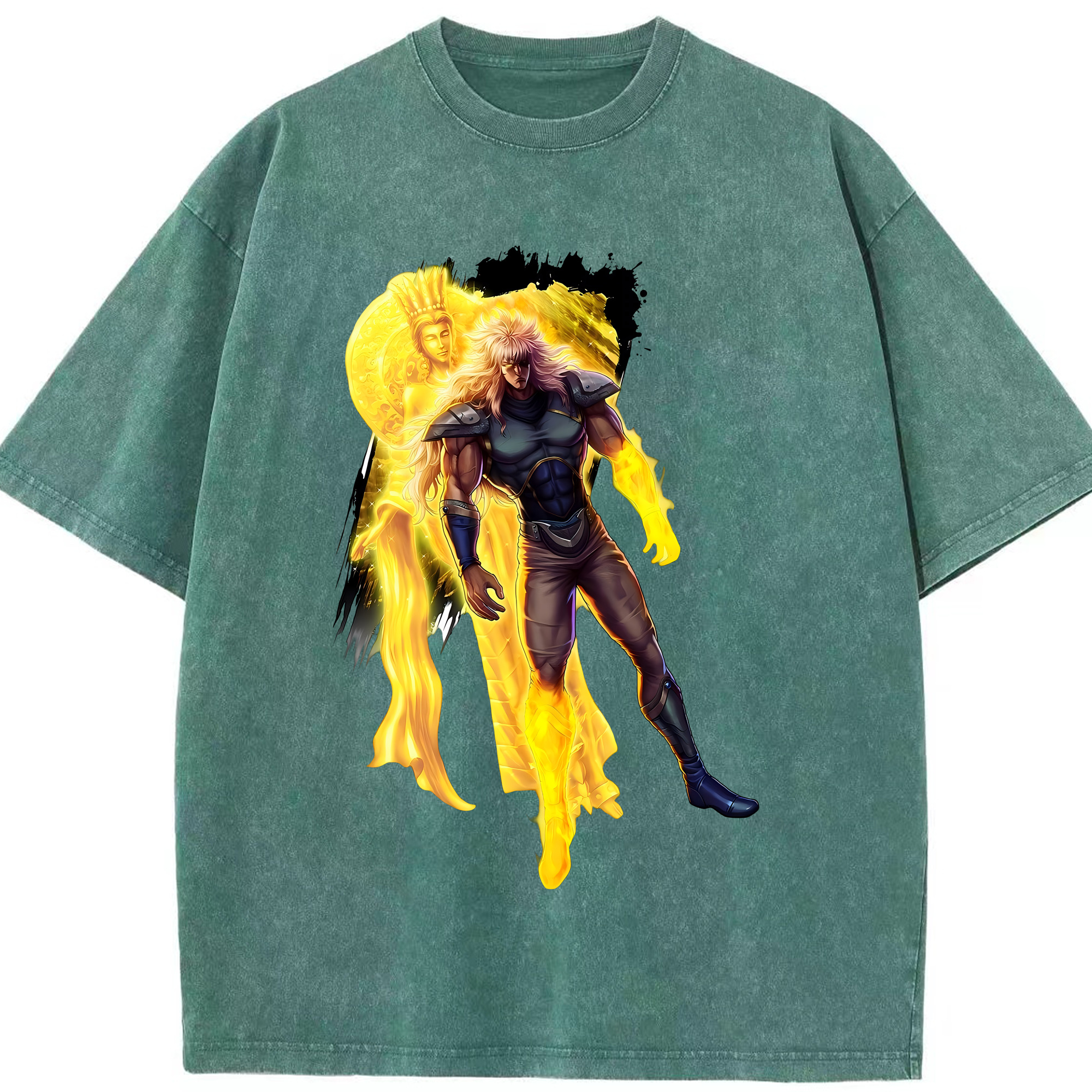 （画像用） 北斗の拳 Fist of the North Star 綿100% ヴィンテージ風 半袖Tシャツ（フロントプリント）